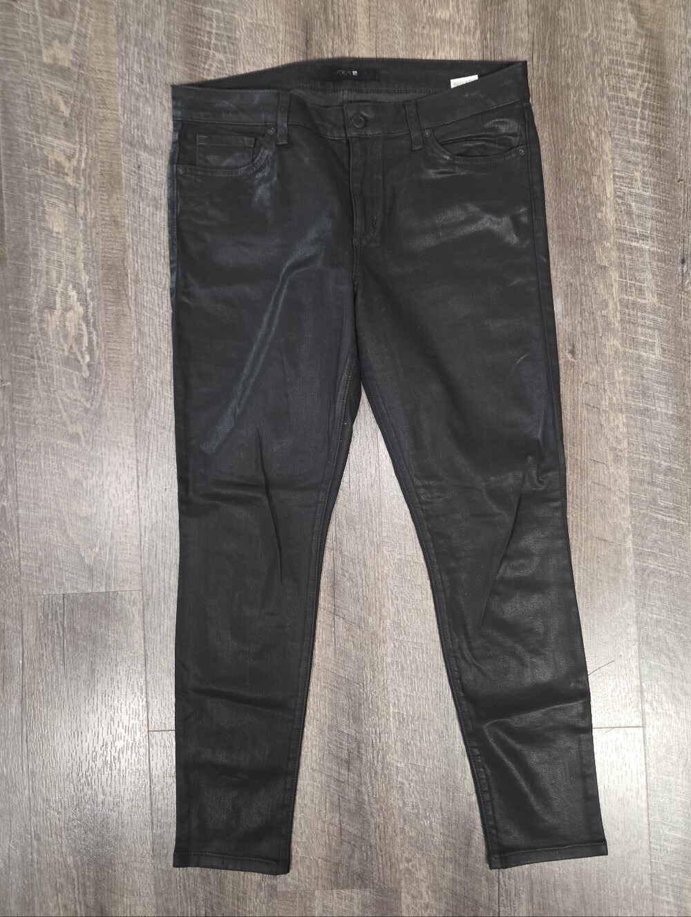 Joe's Jeans Womens Skinny Coated Jeans in Black